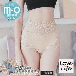 【M367】姚窕輕塑竹炭蕾絲收腹美型塑褲 M-XXL (膚)